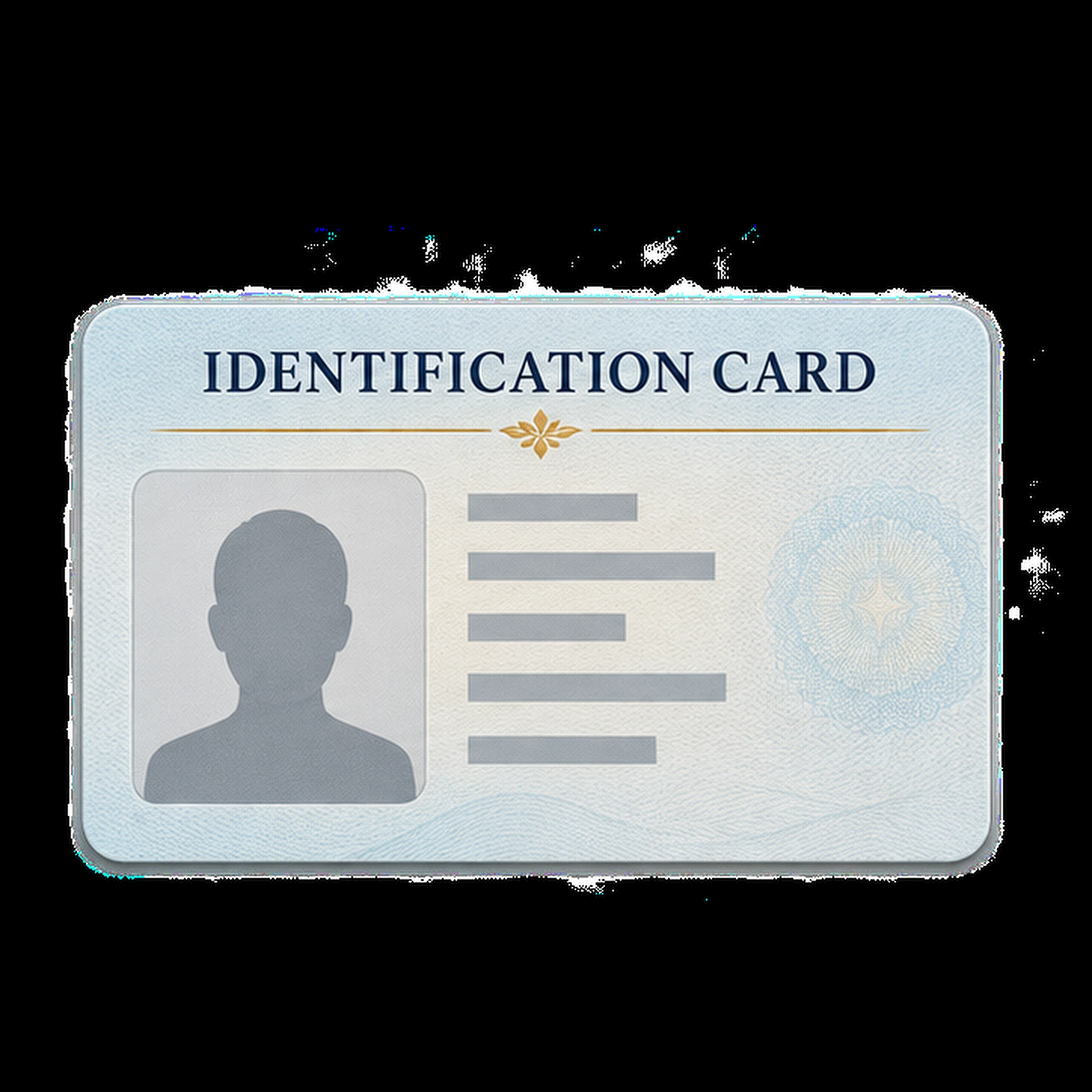 An illustrated identity card